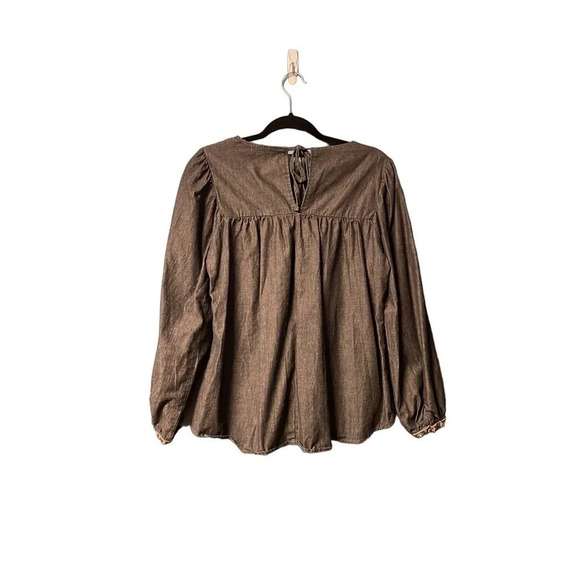 L Love Peasant Style Embroidered Top Size Small (Sm) - Picture 2 of 9
